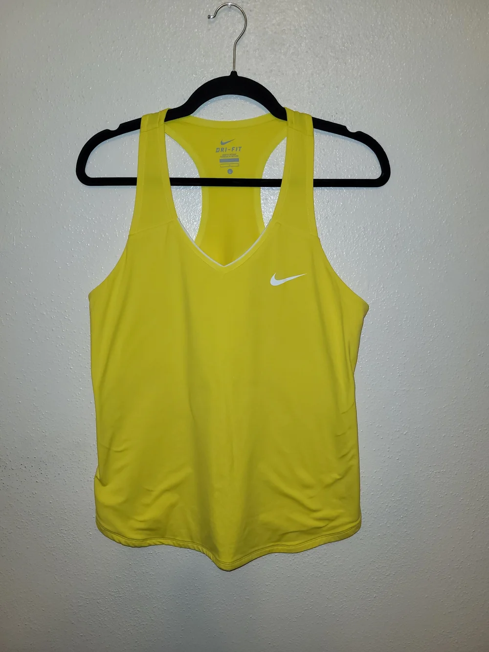 Nike Dri-FIT Women's Yellow Racerback Tank Top Large